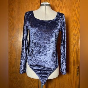 One Step Ahead Velour Bodysuit - Rich Blue - Large.